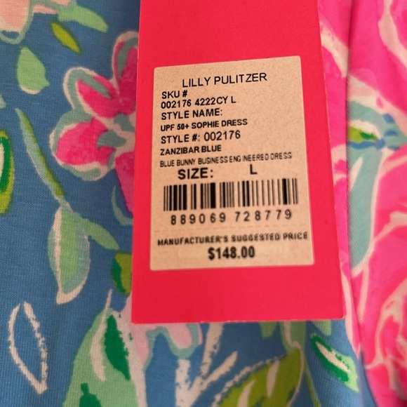 Lilly Pulitzer Pink Sheath Dress 3/4 Sleeve Resort Wear NWT UPF 50 The Sophie - Picture 2 of 5